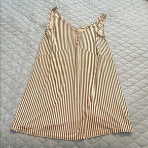 Pull&Bear Gray and Cream Striped dress